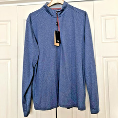 Obla sun smart long sleeve 1/3 zip upf 50 pullover light blue new with tags