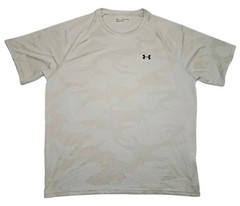 Under Armour Tech Mens Shirt 3XL Beige Camo Short Sleeve HeatGear Training Tee