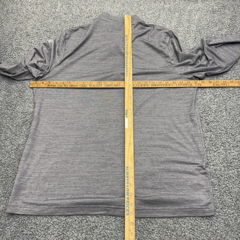 Travis Mathew Crestview 1/4 Zip Pullover Mens XL Gray Wicking Stretch Golf gallery