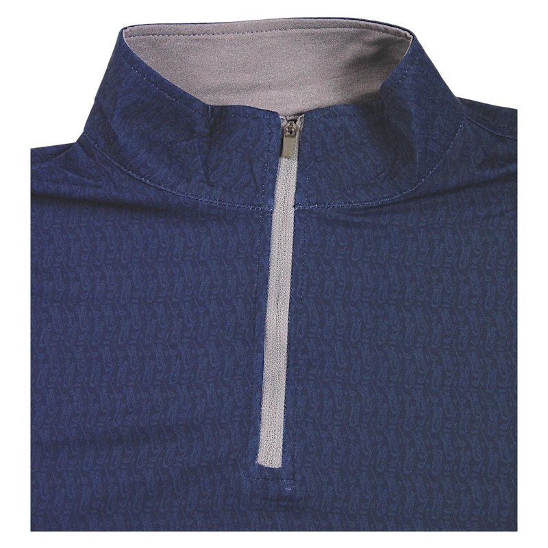 Kenneth Cole Golf Mens S 1/4 Zip Pullover Blue Performance Stretch $69 NEW gallery