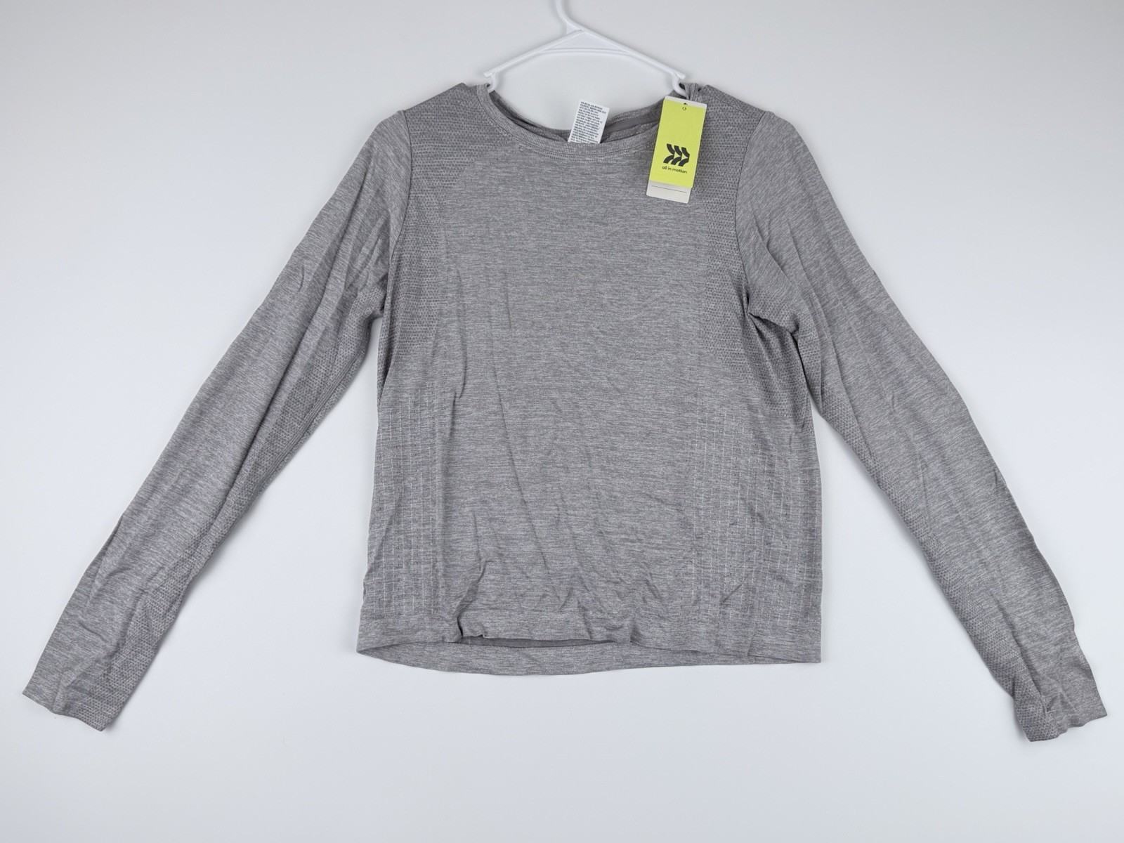 All in Motion Men's Long Sleeve Seamless T-Shirt Heather Gray Size MEDIUM gallery