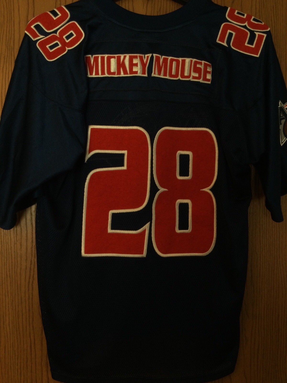 Mickey’s All Stars #28 - Blue Football Jersey - V Neck - Polyester - L gallery