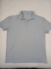 Vuori Strato Tech Polo Shirt Light Gray Size M/L Mens Performance Stretch Casual