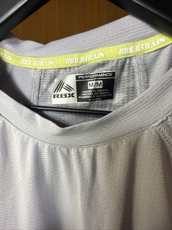 RBX X-Train Men’s Performance T-Shirt Size M Gray Athletic Workout Gym Tee gallery