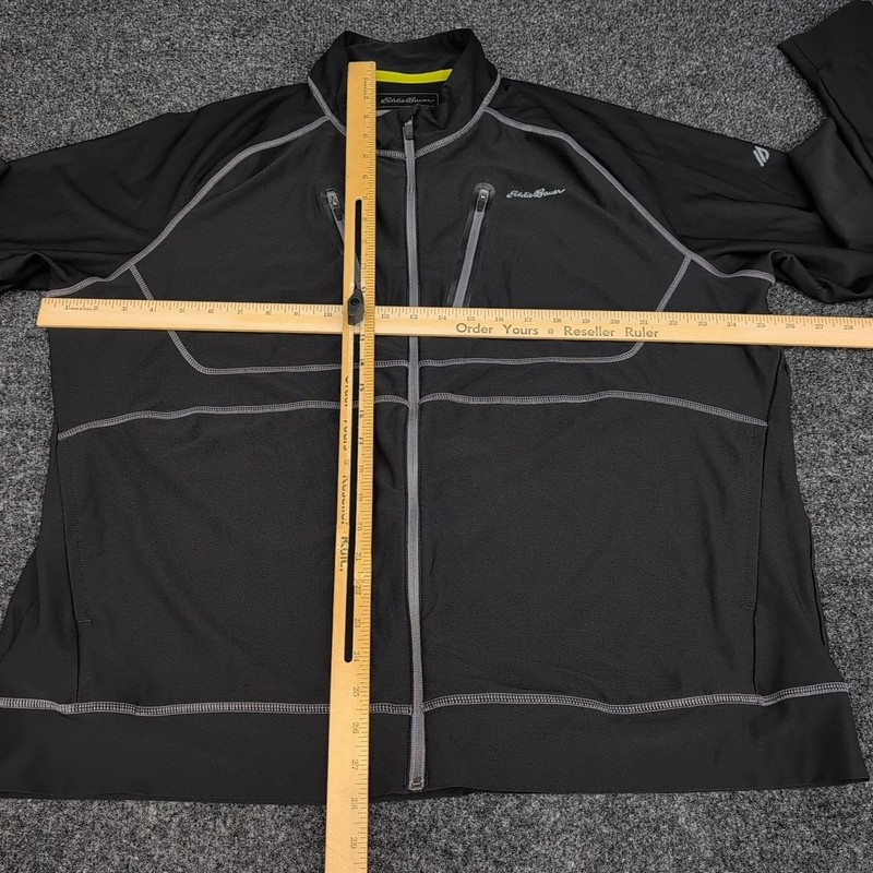 Eddie Bauer Motion Jacket Mens Extra Large Black Free Dry Performance Stretch gallery