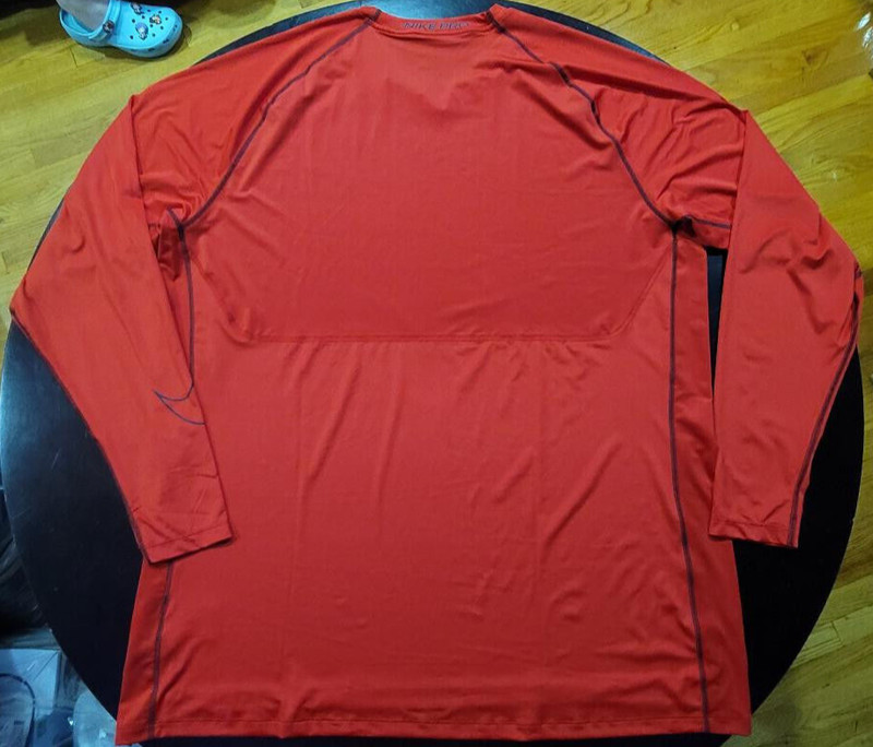 Nike Pro Men Dri-Fit Slim Longsleeve Trainng Top in Red/Black OR Red/Gray gallery