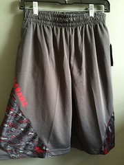 University of Alabama Men’s Dark Grey Shorts w White Script A and Red “ALABAMA”