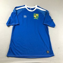 Umbro Brasil Soccer Shirt Mens XL Blue Crew Neck Short Sleeves Jersey NWT