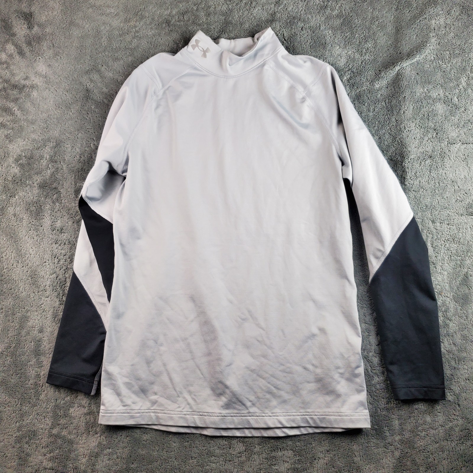 Under Armour Pullover Mens M Gray ColdGear Infrared Mock Fitted Training 1368026 gallery