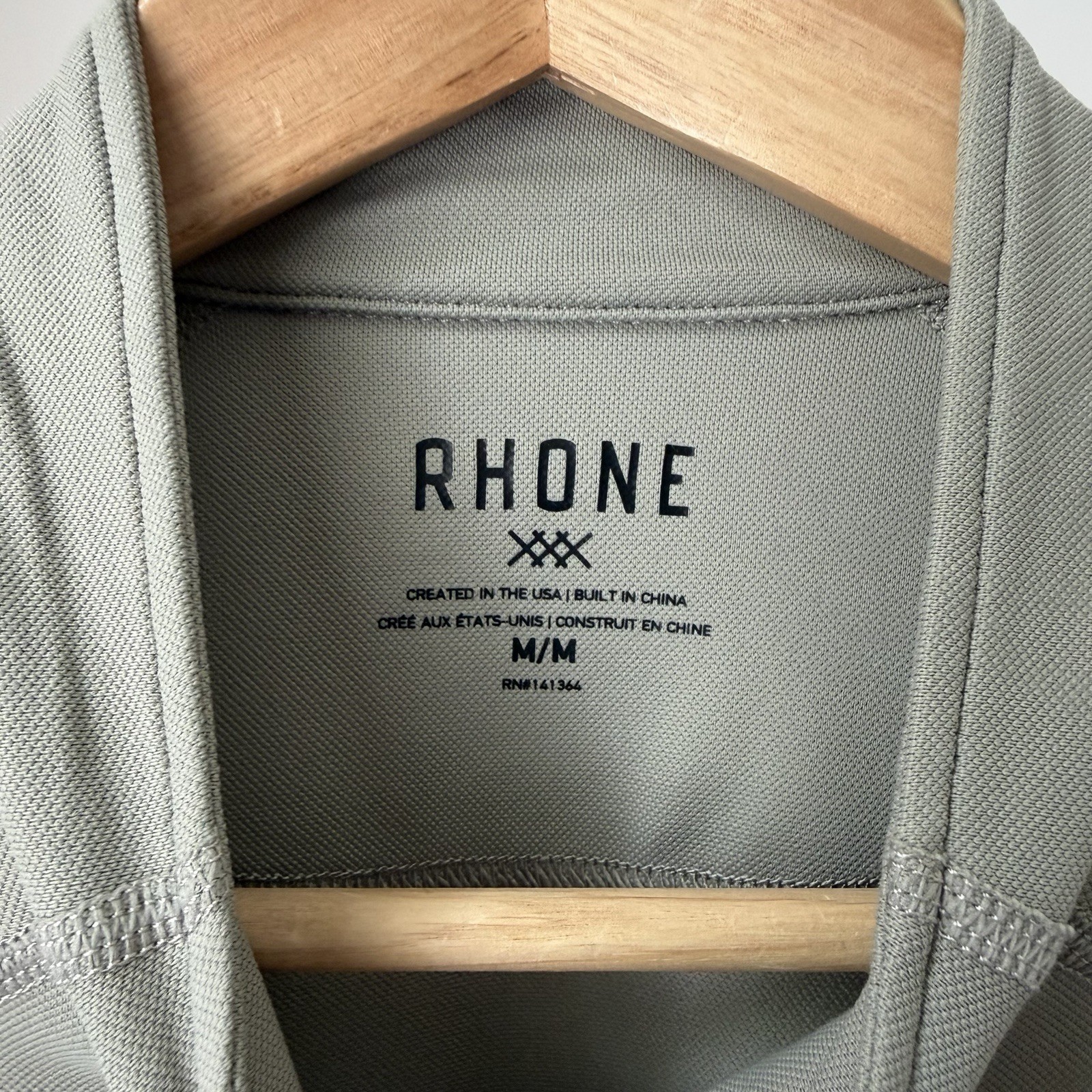 Mens RHONE 1/4 Zip Performance Shirt Golf Pullover Gym Running Athletic Medium M gallery