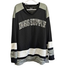 Dogg Supply Snoop Dogg 93 Hockey Jersey Shirt Black Gray 2XL