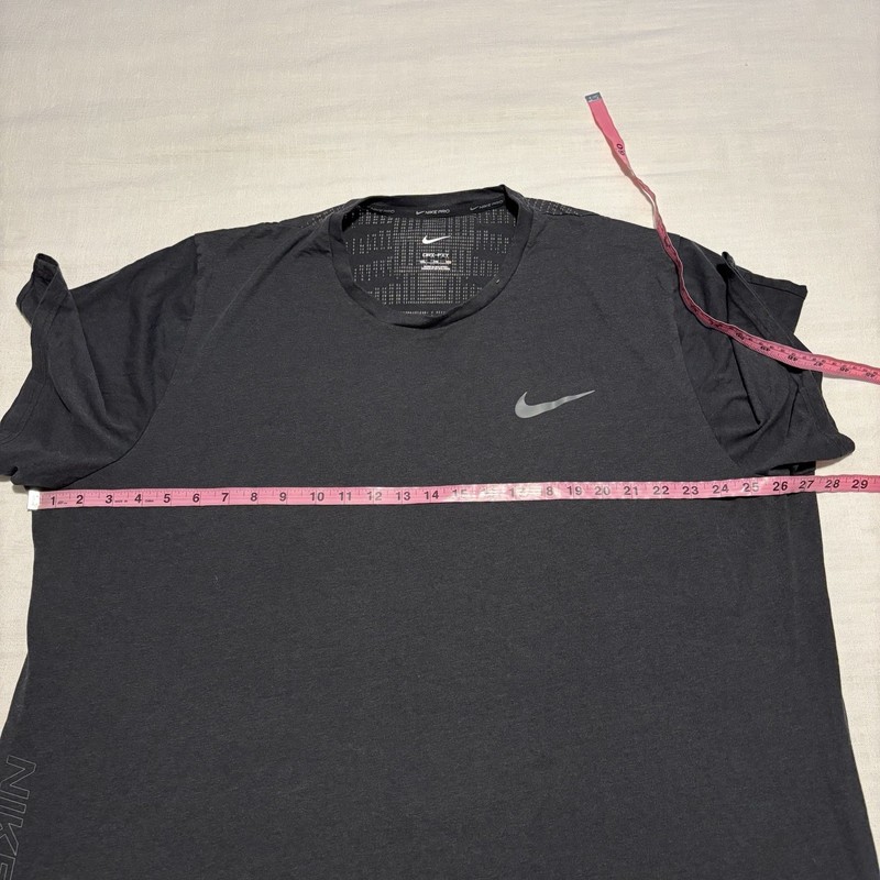 Men’s Nike Pro Dri-Fit Burnout Training Tee | Charcoal Black | XXL | DQ4866-010 gallery