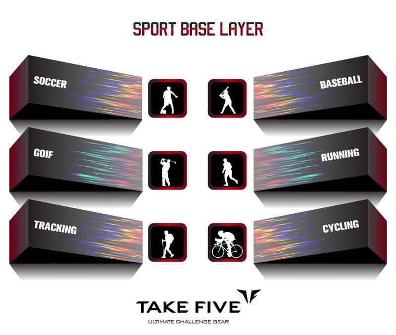 Take Five Mens Skin Tight Compression Base Layer Running Shirt S~2XL 06 gallery