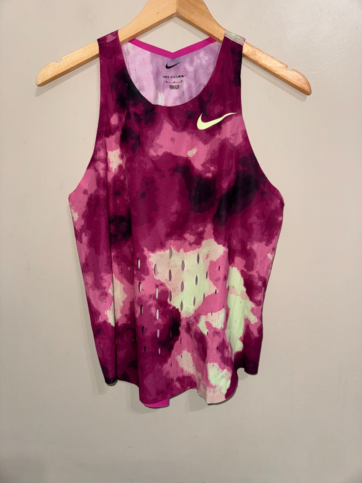 2024 Nike Pro Elite Team Distance Singlet Made In USA Size Medium Purple NEW gallery