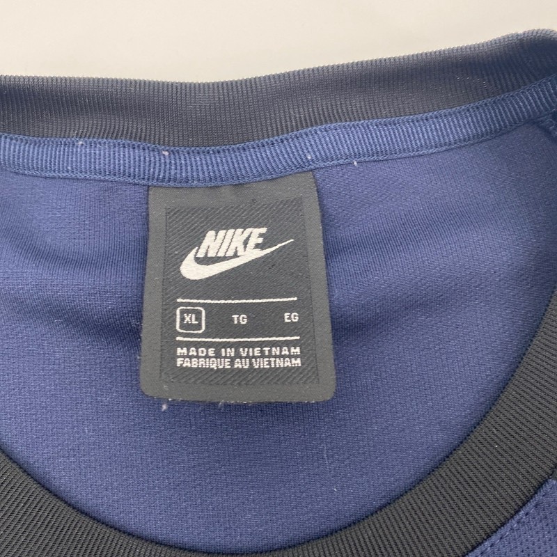 Nike NSW Shirt Mens Extra Large Blue Polka Dot Block Swoosh Performance Street gallery