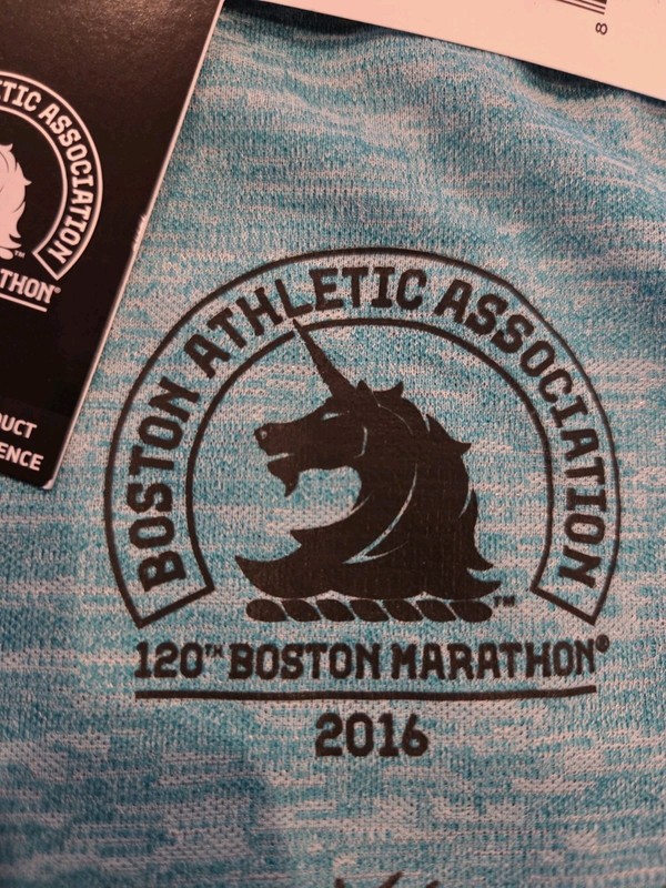 Adidas Boston Marathon 2016 Shirt Size XXL NEW w/ Tags Double Sided Blue 120th gallery