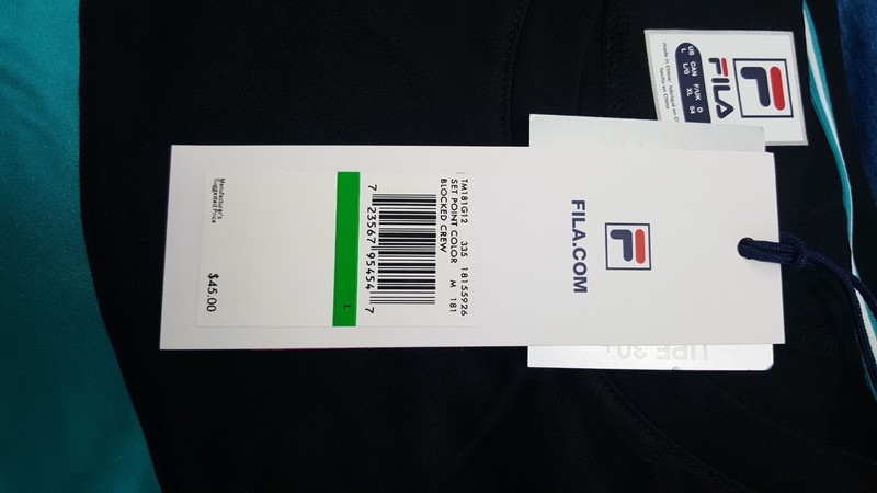 Fila Men's Tennis Set Point Crew Blocked Crew TM181G12 181 gallery