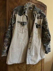Lapco Camo Shirt Distressed Destroyed Thrashed Grunge XL Gorpcore LS Hunting