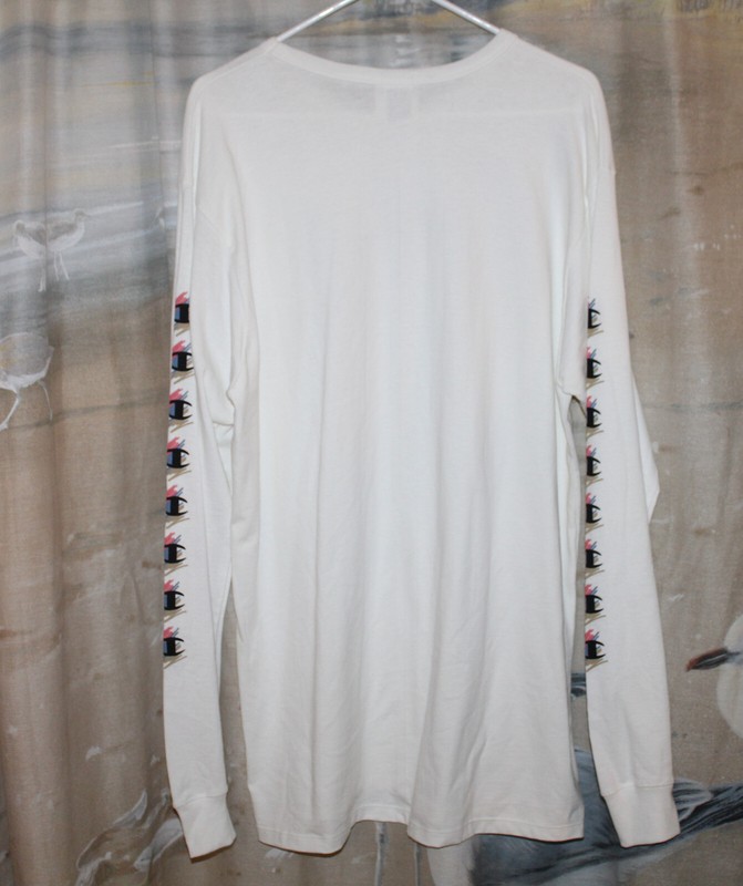 Champion® Long Sleeve White Stretch Pullover Men Women Unisex Shirt w/Logo - XL gallery