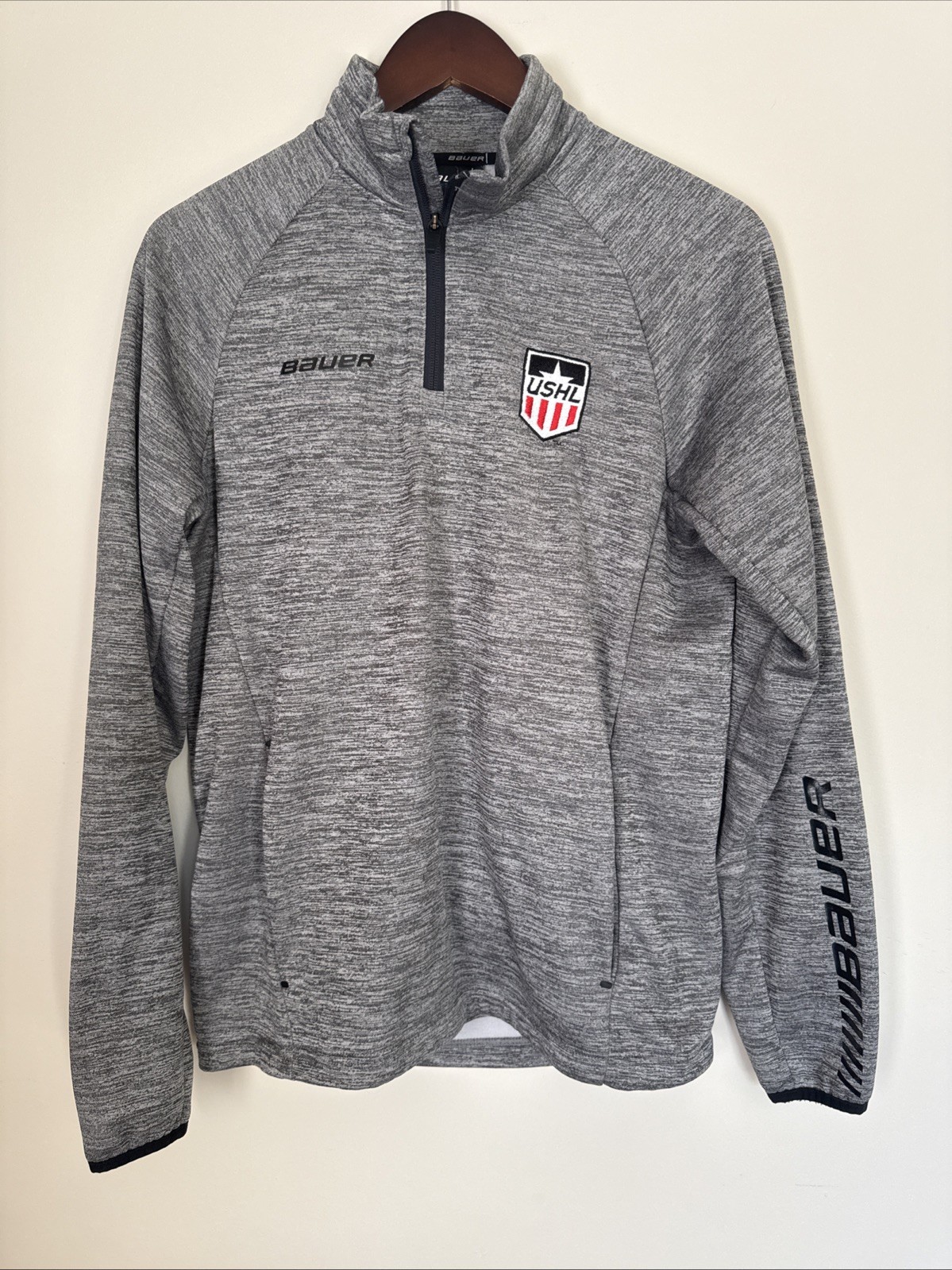 Bauer Team Mens 1/4 Zip Pullover Size Small Hockey USHL gallery