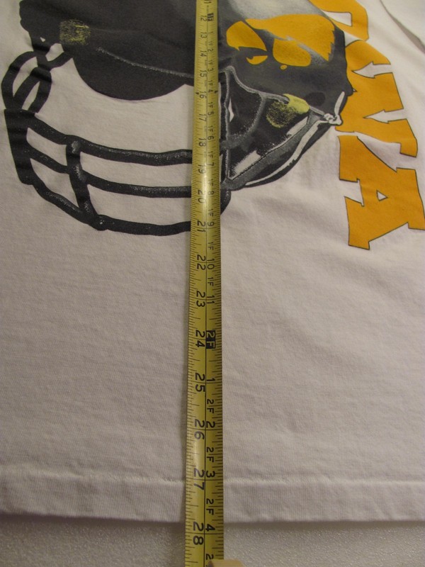 Iowa Hawkeyes Shirt Mens XL White Vtg 90s Football Helmet Single Stitch Logo gallery