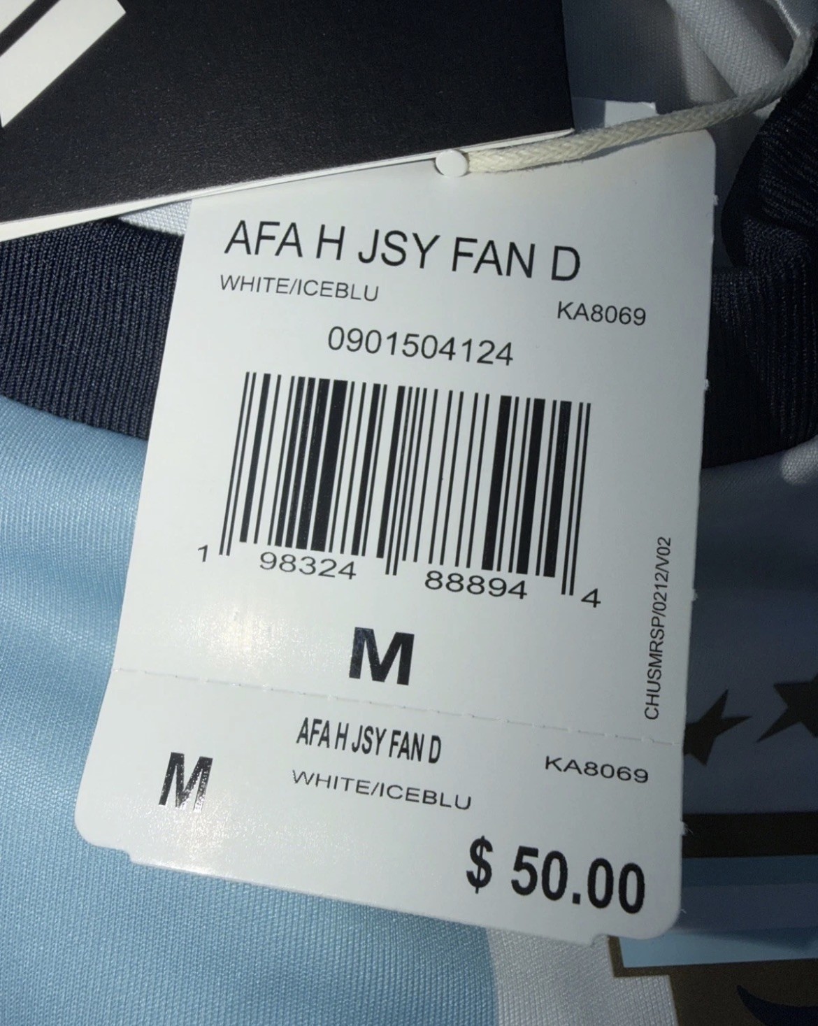 Argentina AFA Home Jersey Mens Medium White Blue Fan NWT Messi World Cup 2026 gallery
