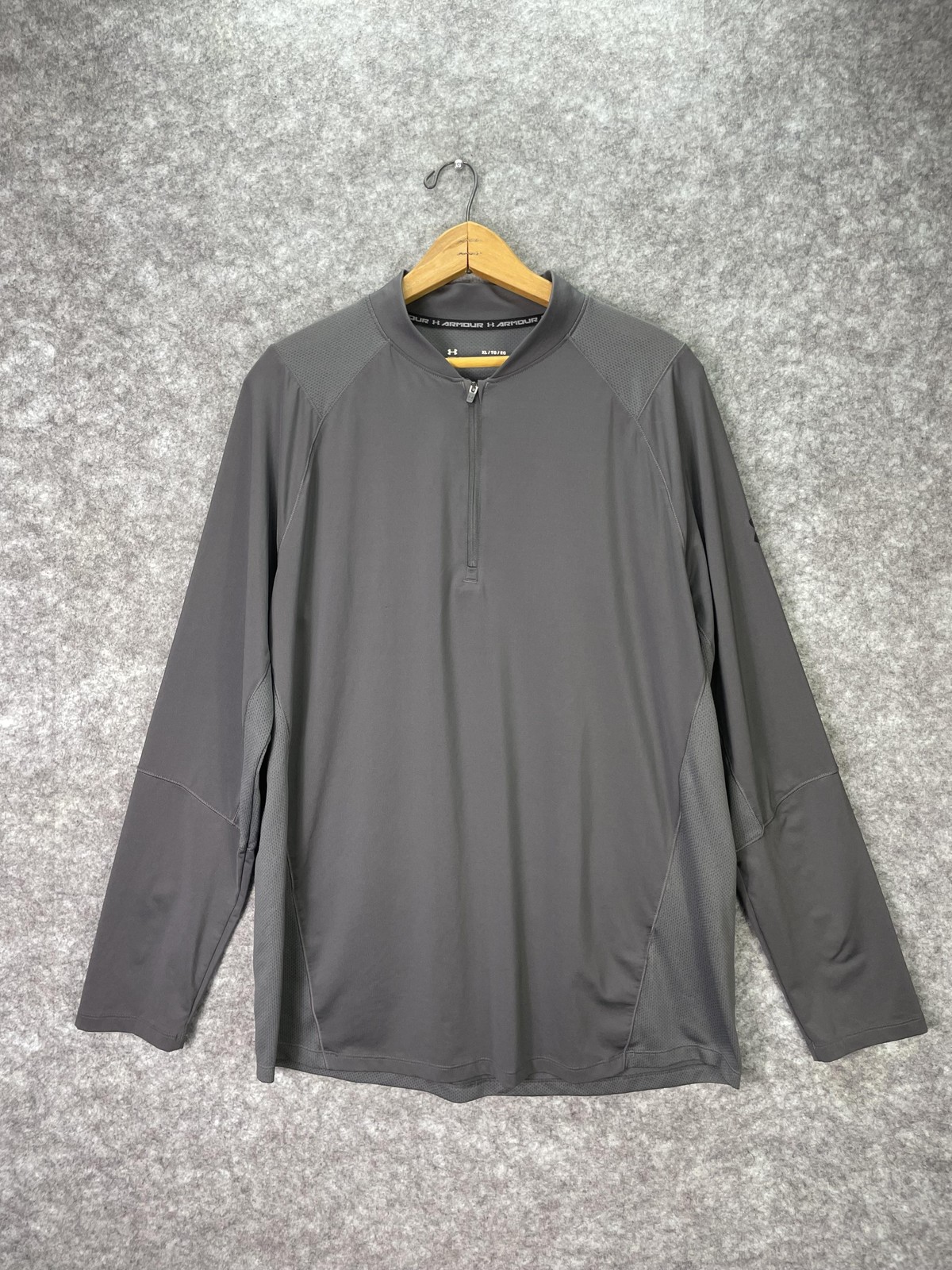 Under Armour Pullover Mens XL Gray HeatGear 1/4 Zip Long Sleeve Training Top gallery