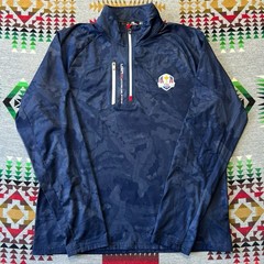 RLX Ralph Lauren Mens Large Ryder Cup Team USA 1/4 Zip Pullover Camo Golf C2