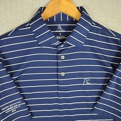 RHOBACK x GREEN MTN VT Mens Performance Polo Shirt Size Large Golf Wicking