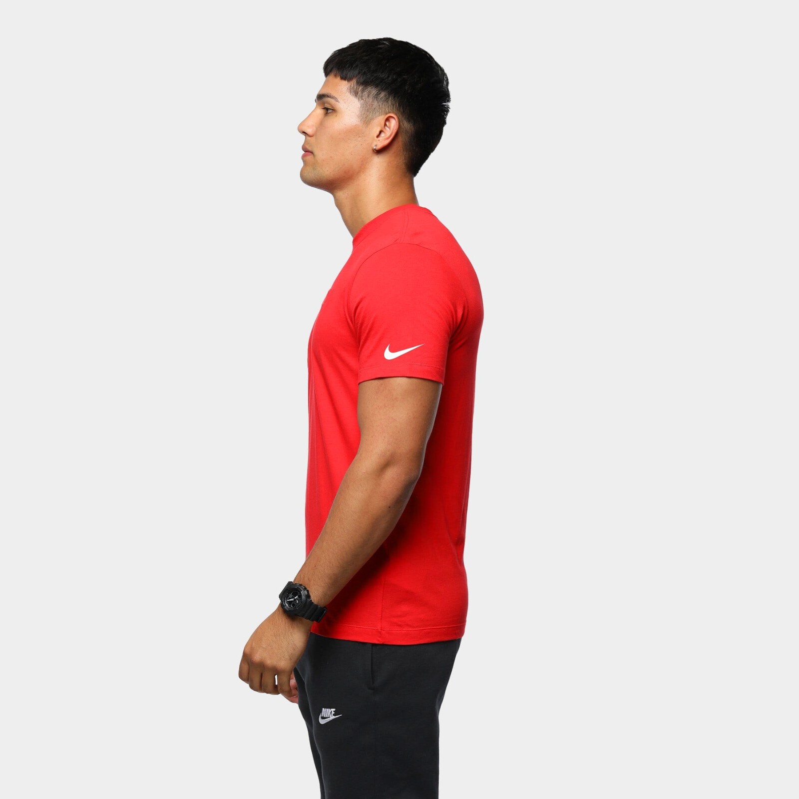 Nike Dri-Fit T-Shirt Men's Cotton Poly Style Red/White BQ5231-687 Size M gallery