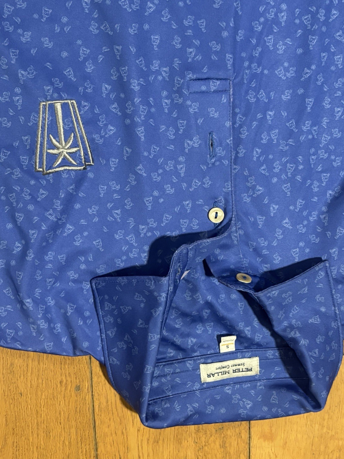 Men's Peter Millar Crown Collared Polo Shirt Small Golf Design Summer Comfort gallery