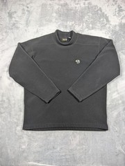 Mountain Hardwear Pullover Mens Medium Black Fleece Mock Neck Hiking Top