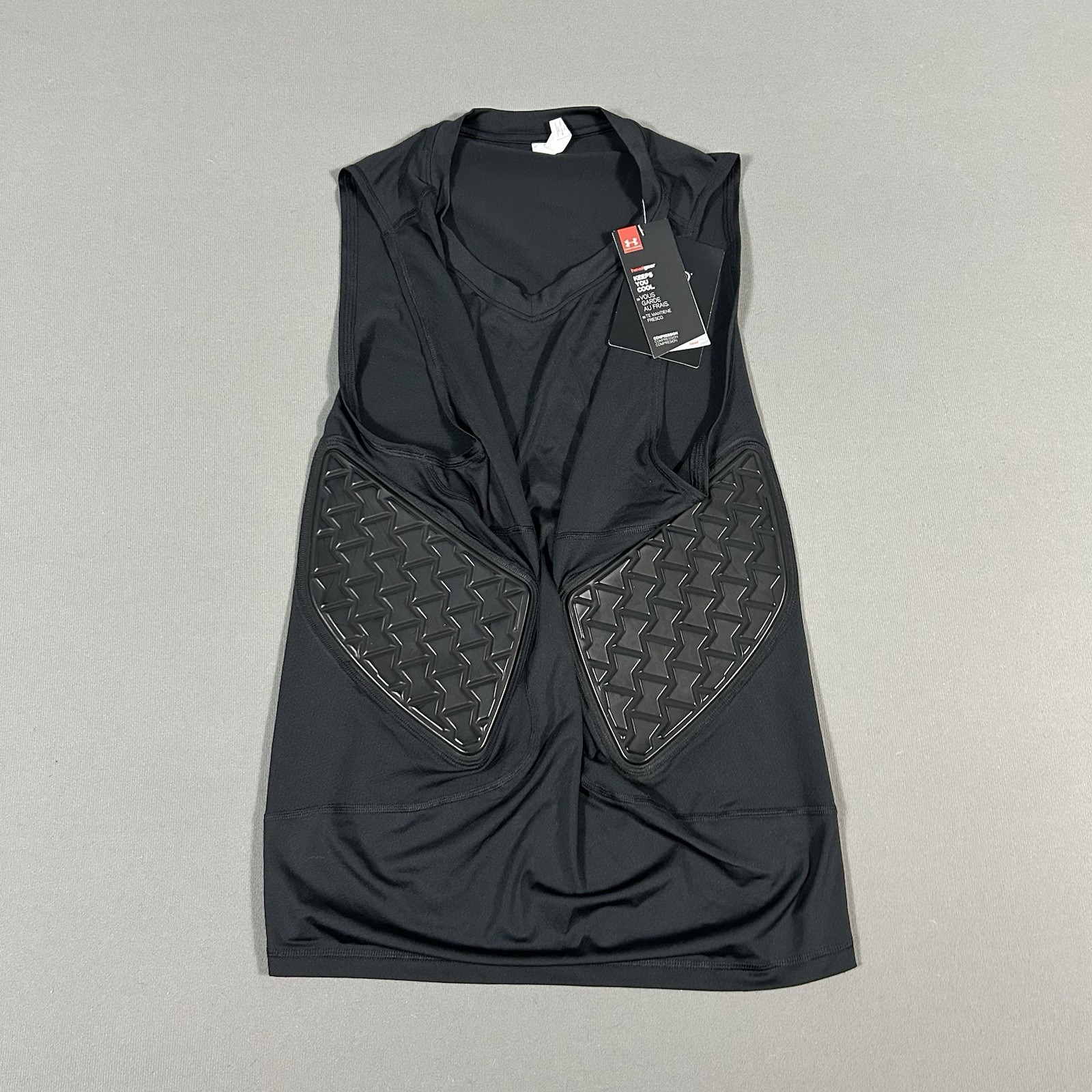 Under Armour Padded Football Compression Tank Mens XL Black D3O Impact New gallery