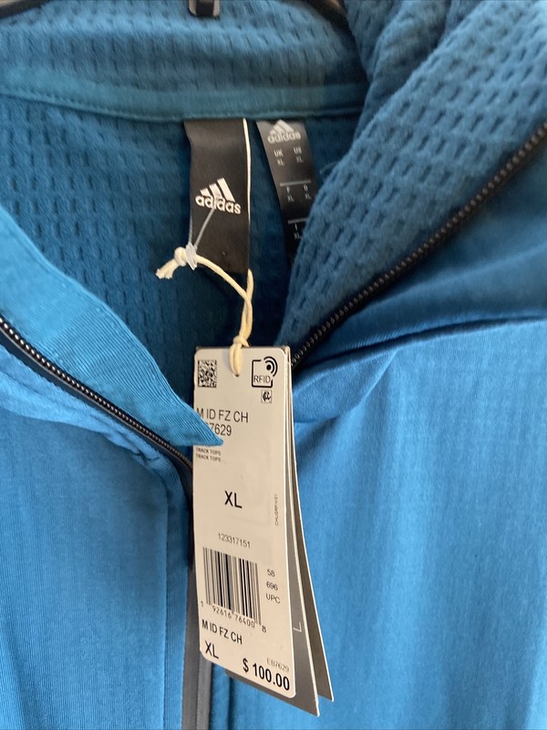 Adidas ID Hoodie Tech Mineral Track Top Mens Size XL Turquoise EB7629 NWT $100 gallery