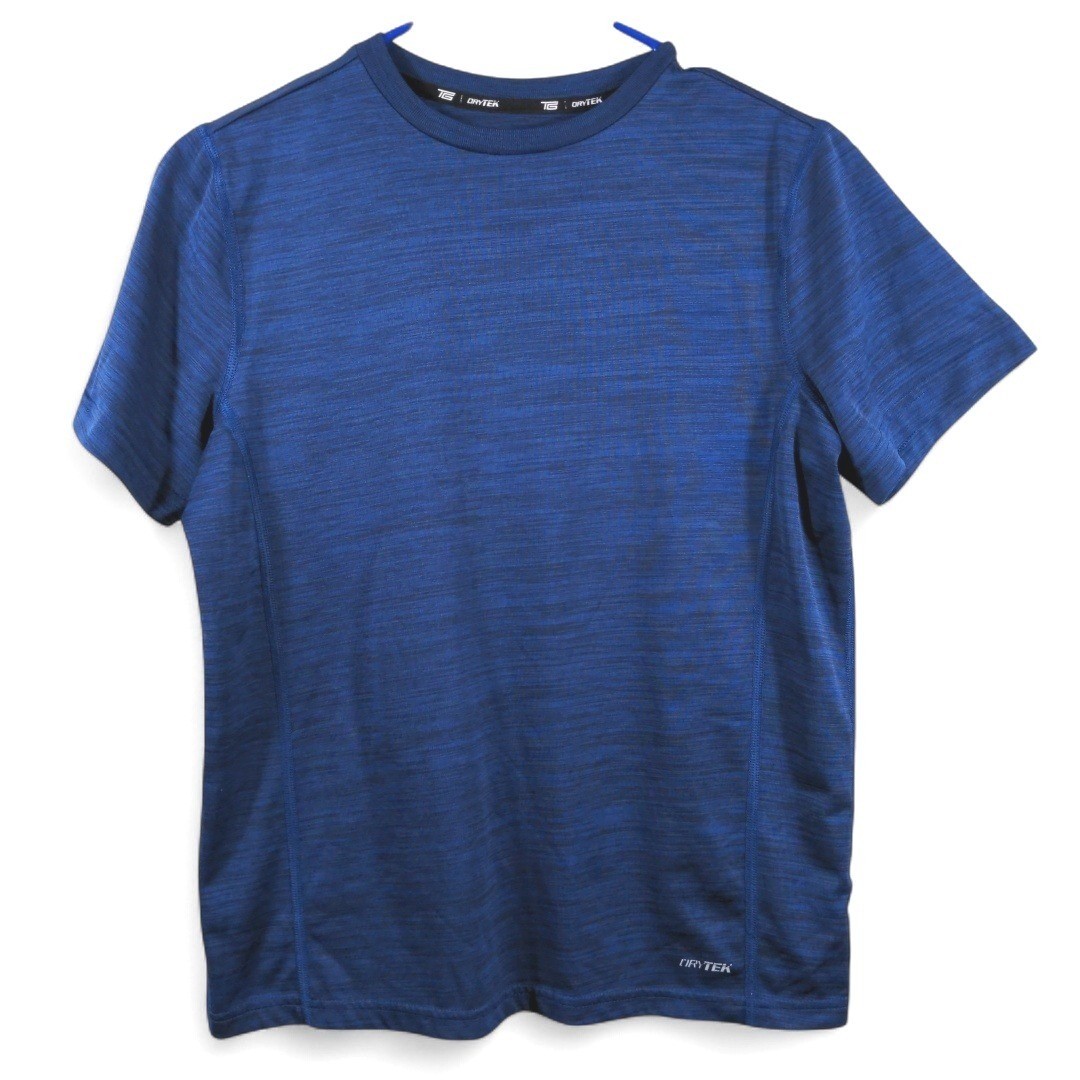 Tek Gear Mens XL Drytek Performance Shirt Polyester Blue Heathered Athletic Tee gallery