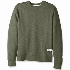 Men’s Champion Originals Fleece Crewneck Pullover Sweatshirt Green Size L