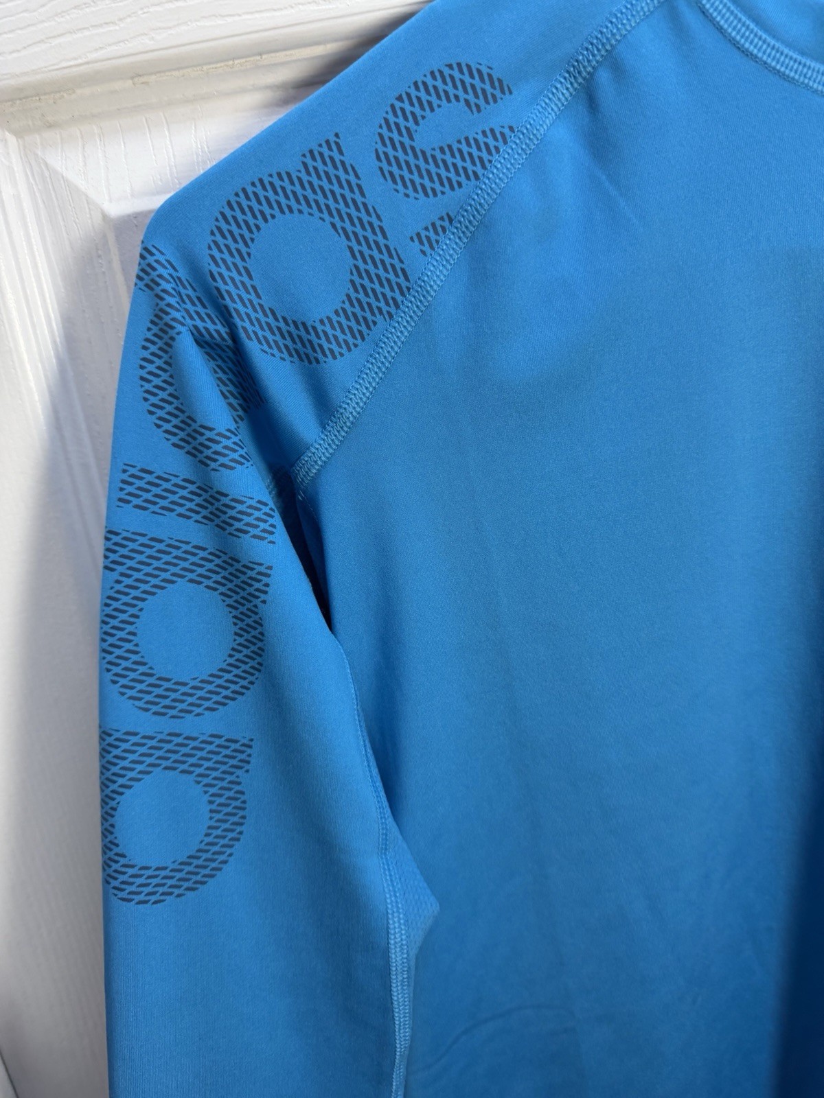 Men’s Medium Adidas Alphaskin Blue Long Sleeve Training Shirt gallery