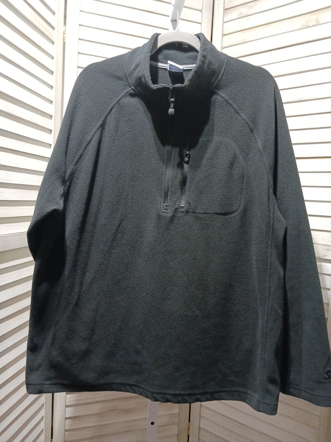 Starter Mens Jacket Size L Black Zip Up Pocket Fleece Lightweight Long Sleeve gallery