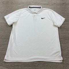 Nike Court Dry Ultimate Polo Shirt XL White Swoosh Challenge 939137 Tennis Mens