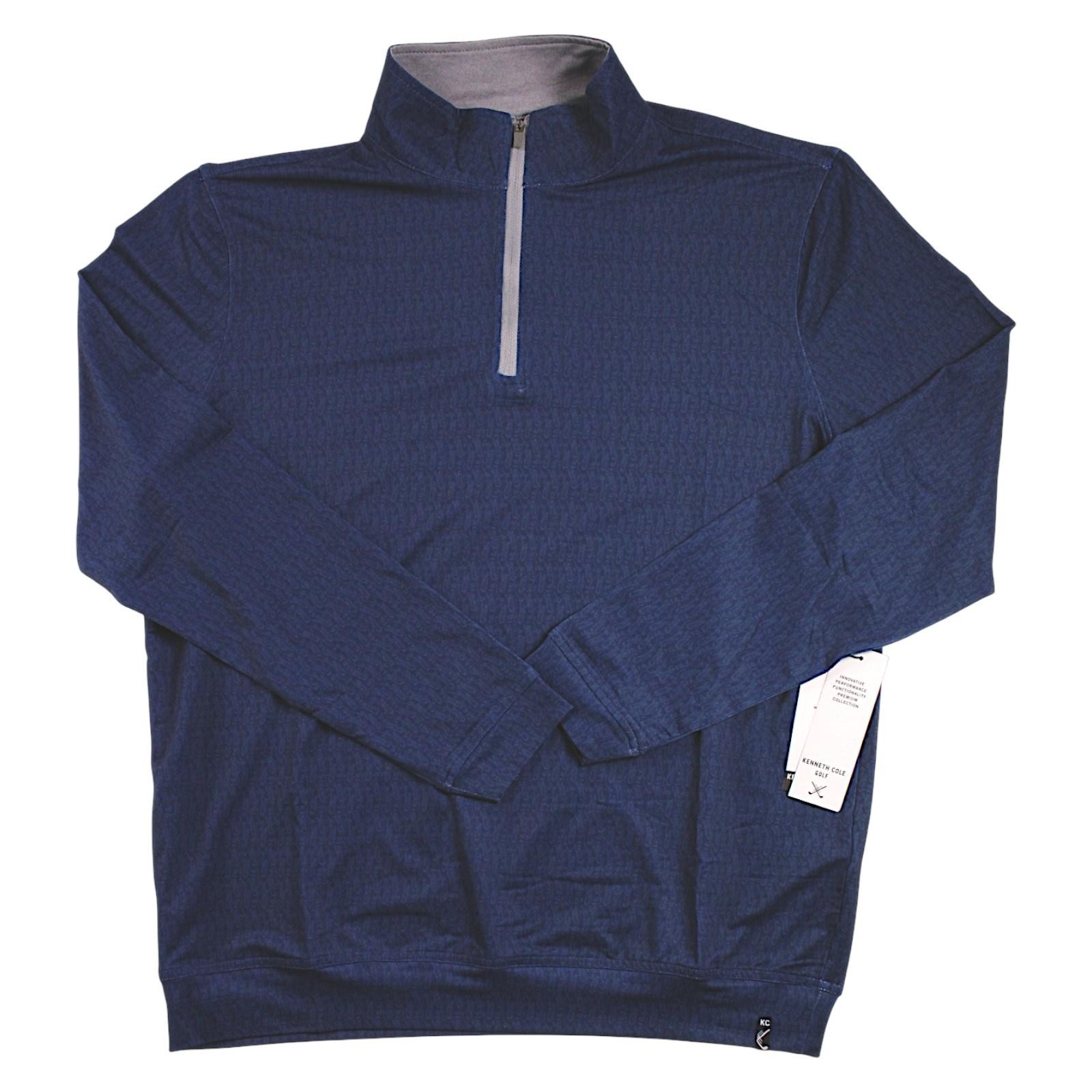 Kenneth Cole Golf Mens S 1/4 Zip Pullover Blue Performance Stretch $69 NEW gallery