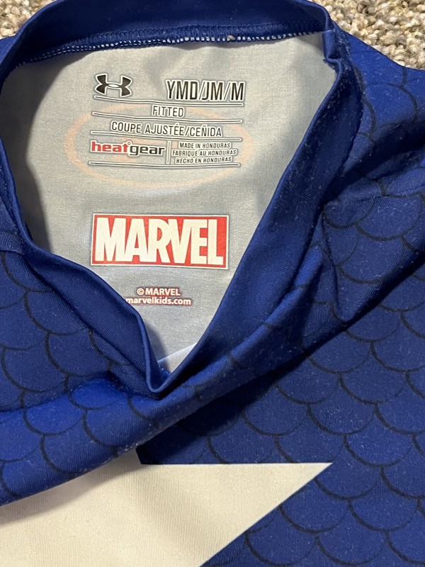 Under Armour Captain America Alter Ego Marvel Compression T-shirt Youth Medium gallery