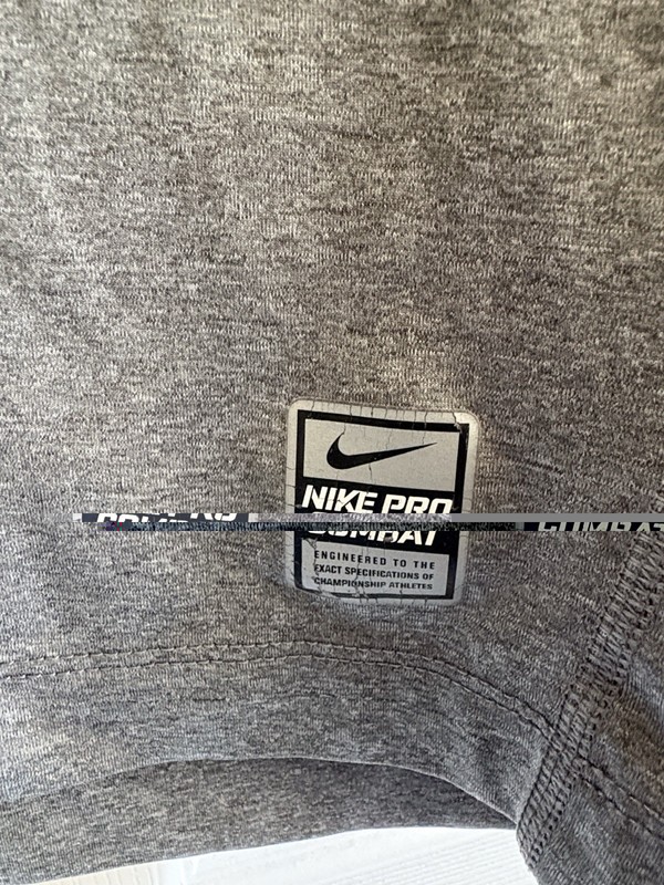 Nike Pro Combat Dri-FIT Compression Tank Sleeveless Crew Neck Gray Men’s L gallery