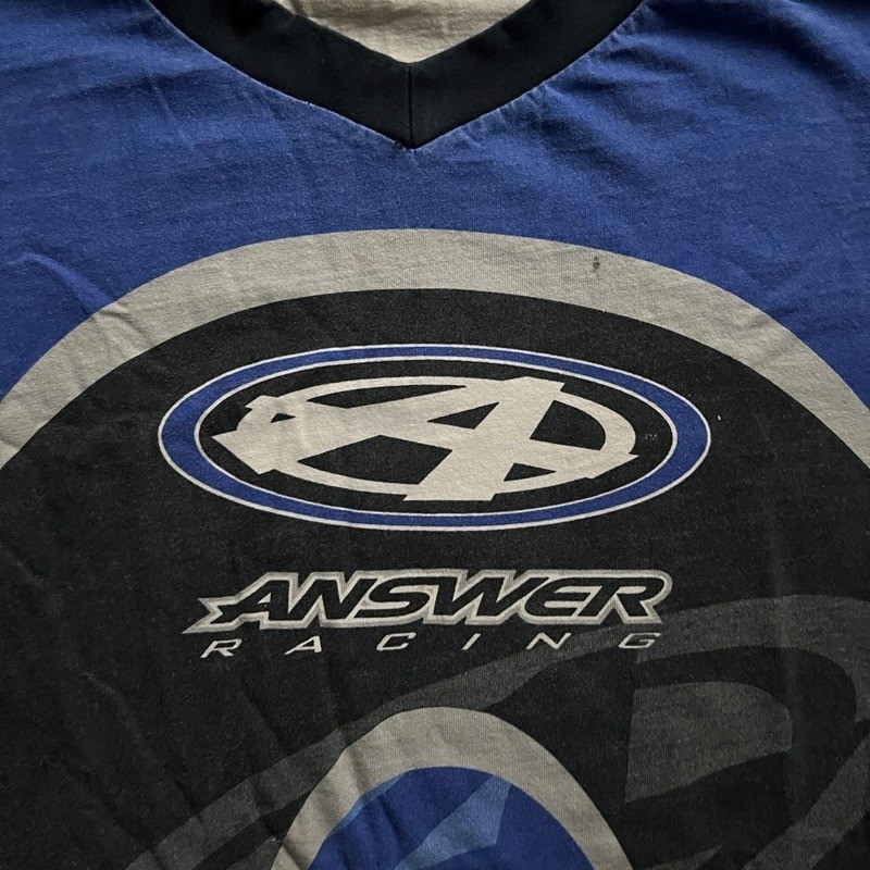 Vintage Answer Racing Jersey XL Blue 1990s Motocross MX BMX gallery