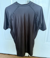 Rashguard Men’s Black L Regular Raglan Short Sleeve Crew Neck Gym T-Shirt