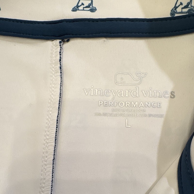 NWT Vineyard Vines Performance Men’s 1/4 Zip Mock Neck Stretch Golf Cart Size L gallery