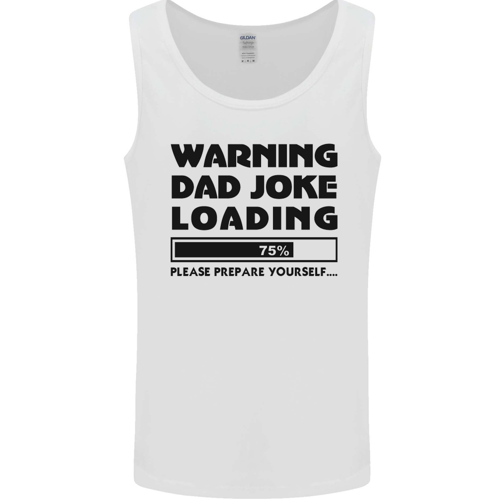 Warning Dad Joke Loading Fathers Day Funny Mens Vest Tank Top gallery