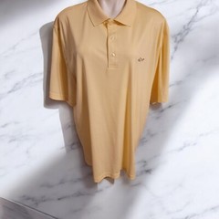 Greg Norman Tasso Elba Polo Shirt Mens Size XL Yellow Performance Golf