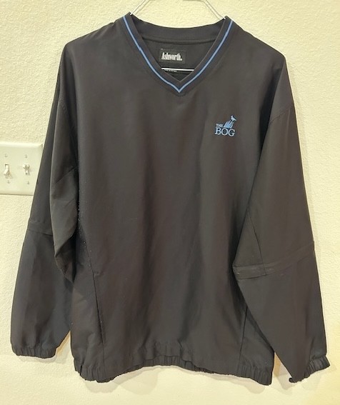 Men's Ashworth THE BOG Logo V-Neck Long/Short Sleeve Windbreaker Pullover - XL