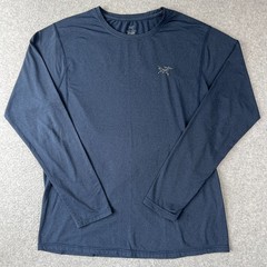 Arcteryx Performance Stretch Shirt Long Sleeve Crew Baselayer 2XL Slim Mens Blue