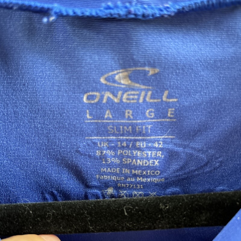 ONEIL MENS LARGE SLIM SURF SHIRT PERFORMANCE FIT ROYAL BLUE LONG SLEEVE gallery